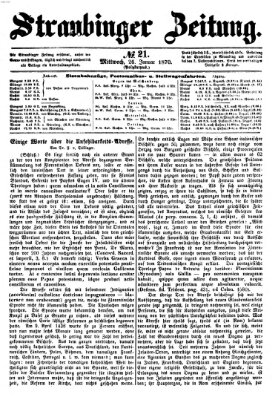 Straubinger Zeitung Mittwoch 26. Januar 1870