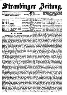 Straubinger Zeitung Sonntag 30. Januar 1870