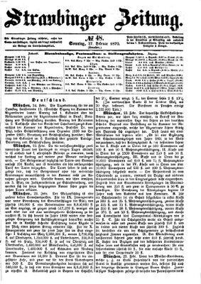 Straubinger Zeitung Sonntag 27. Februar 1870