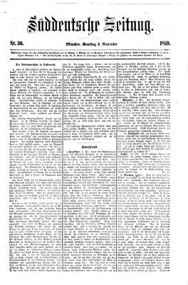 Süddeutsche Zeitung Samstag 5. November 1859