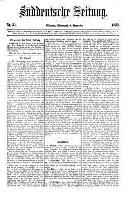 Süddeutsche Zeitung Mittwoch 9. November 1859