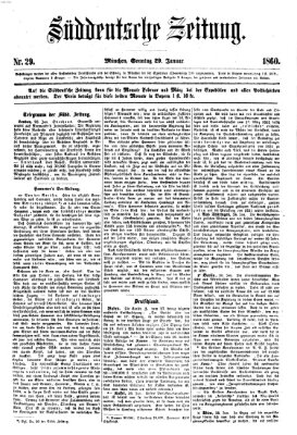 Süddeutsche Zeitung Sonntag 29. Januar 1860