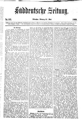 Süddeutsche Zeitung Montag 21. Mai 1860