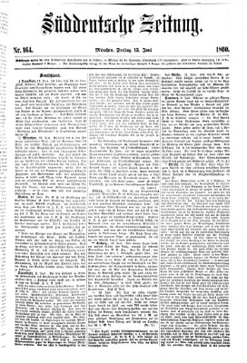 Süddeutsche Zeitung Freitag 15. Juni 1860