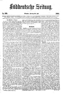 Süddeutsche Zeitung Freitag 20. Juli 1860