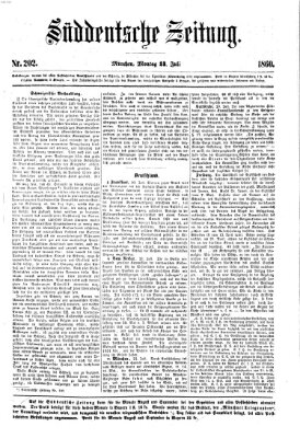 Süddeutsche Zeitung Montag 23. Juli 1860