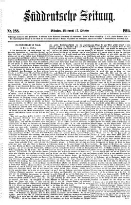 Süddeutsche Zeitung Mittwoch 17. Oktober 1860