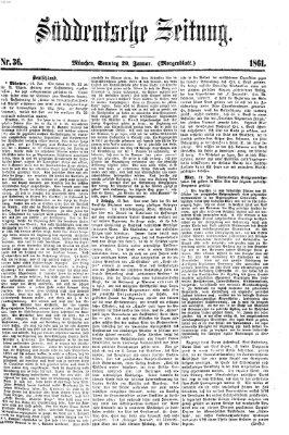 Süddeutsche Zeitung Sonntag 20. Januar 1861