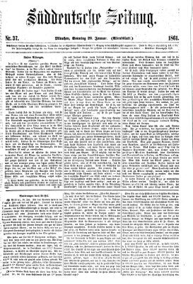 Süddeutsche Zeitung Sonntag 20. Januar 1861