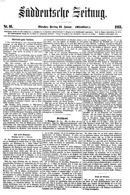 Süddeutsche Zeitung Freitag 25. Januar 1861