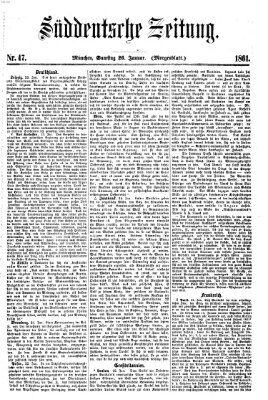Süddeutsche Zeitung Samstag 26. Januar 1861