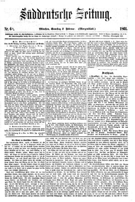 Süddeutsche Zeitung Samstag 2. Februar 1861