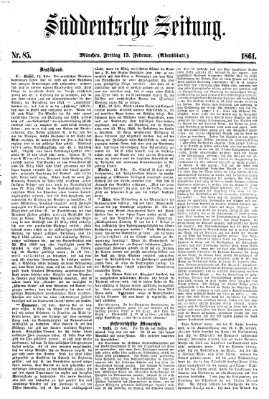 Süddeutsche Zeitung Freitag 15. Februar 1861