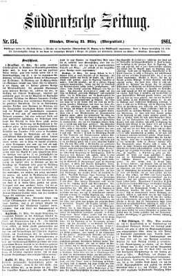 Süddeutsche Zeitung Montag 25. März 1861