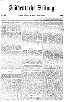 Süddeutsche Zeitung Dienstag 30. April 1861