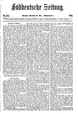 Süddeutsche Zeitung Mittwoch 22. Mai 1861