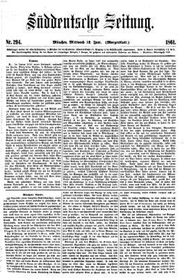 Süddeutsche Zeitung Mittwoch 12. Juni 1861