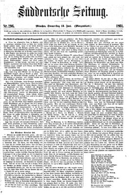 Süddeutsche Zeitung Donnerstag 13. Juni 1861