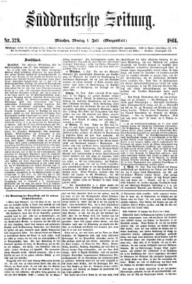 Süddeutsche Zeitung Montag 1. Juli 1861