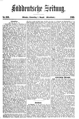 Süddeutsche Zeitung Donnerstag 1. August 1861