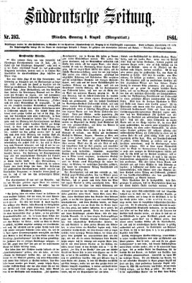 Süddeutsche Zeitung Sonntag 4. August 1861