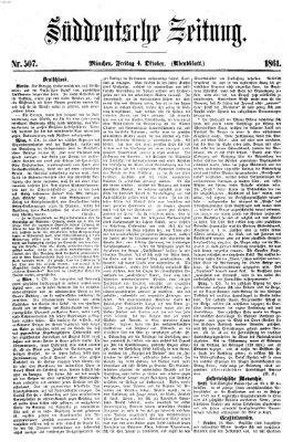 Süddeutsche Zeitung Freitag 4. Oktober 1861