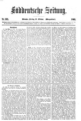 Süddeutsche Zeitung Freitag 18. Oktober 1861