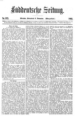 Süddeutsche Zeitung Samstag 9. November 1861