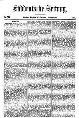Süddeutsche Zeitung Dienstag 19. November 1861