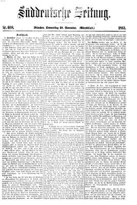 Süddeutsche Zeitung Donnerstag 28. November 1861