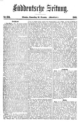Süddeutsche Zeitung Donnerstag 12. Dezember 1861