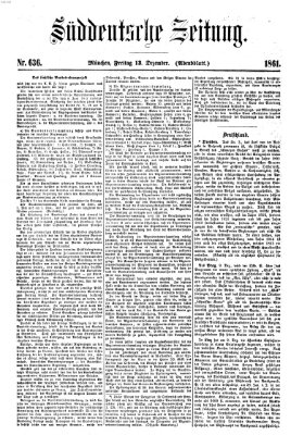 Süddeutsche Zeitung Freitag 13. Dezember 1861