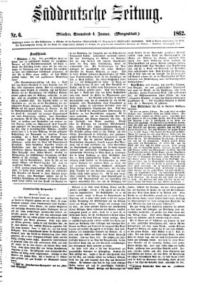 Süddeutsche Zeitung Samstag 4. Januar 1862