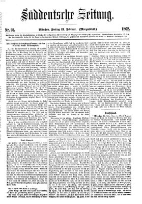 Süddeutsche Zeitung Freitag 21. Februar 1862