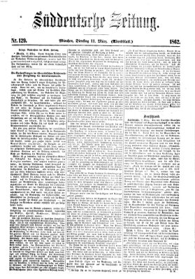 Süddeutsche Zeitung Dienstag 11. März 1862