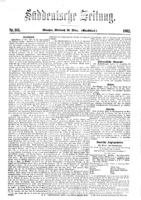 Süddeutsche Zeitung Mittwoch 19. März 1862