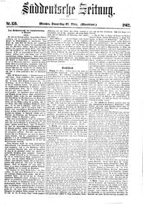 Süddeutsche Zeitung Donnerstag 27. März 1862