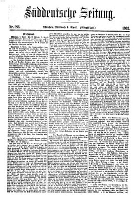 Süddeutsche Zeitung Mittwoch 9. April 1862