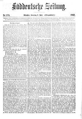 Süddeutsche Zeitung Sonntag 1. Juni 1862