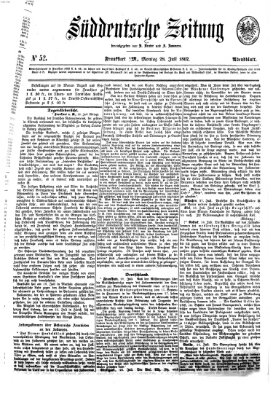 Süddeutsche Zeitung Montag 28. Juli 1862