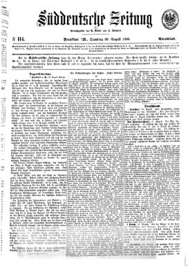 Süddeutsche Zeitung Samstag 30. August 1862