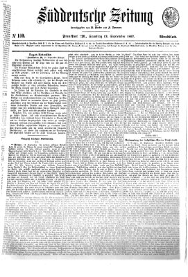 Süddeutsche Zeitung Samstag 13. September 1862