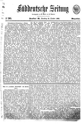 Süddeutsche Zeitung Dienstag 21. Oktober 1862