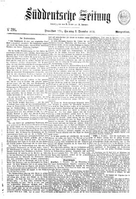 Süddeutsche Zeitung Sonntag 7. Dezember 1862