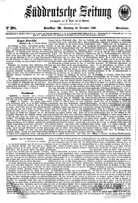 Süddeutsche Zeitung Samstag 13. Dezember 1862