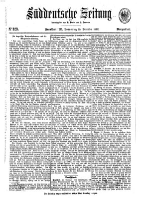 Süddeutsche Zeitung Donnerstag 25. Dezember 1862
