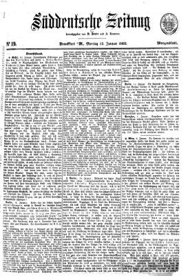 Süddeutsche Zeitung Montag 12. Januar 1863