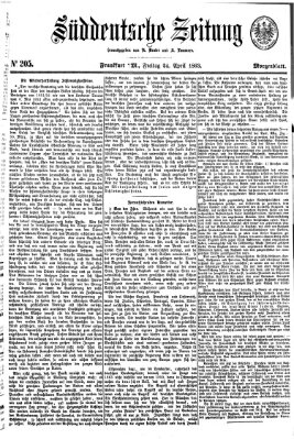 Süddeutsche Zeitung Freitag 24. April 1863