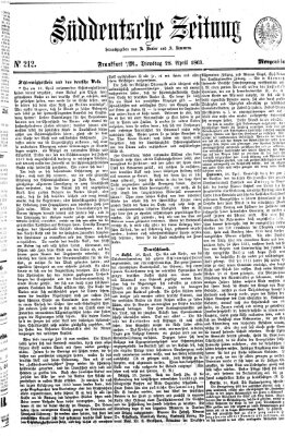 Süddeutsche Zeitung Dienstag 28. April 1863