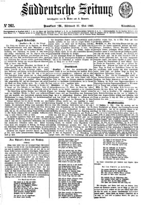Süddeutsche Zeitung Mittwoch 27. Mai 1863